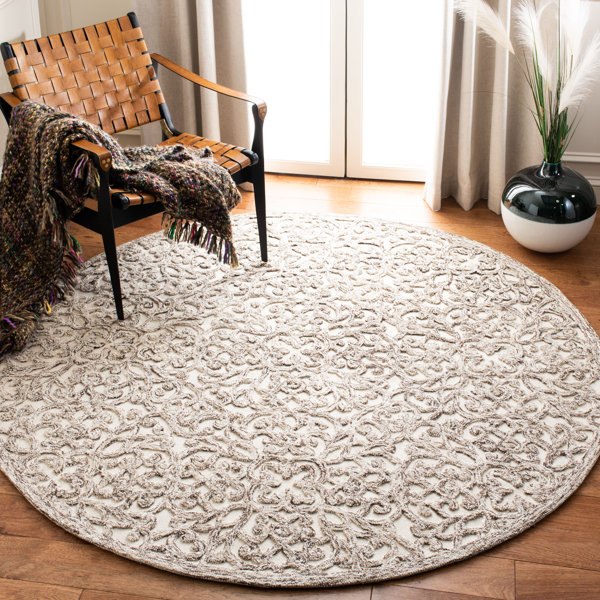 Ophelia & Co. Sarina Handmade Wool Brown/Ivory Rug & Reviews Wayfair